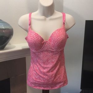 Pink cheetah-print top from Rampage